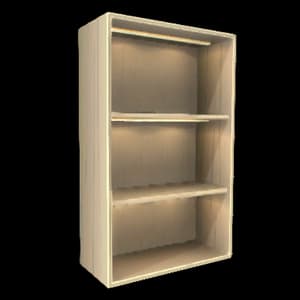 Backlit Maple Storage Shelf