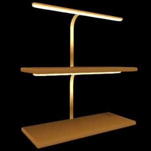 Backlit Oak Shelves