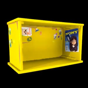 Yellow Enclosed Teen Shelf